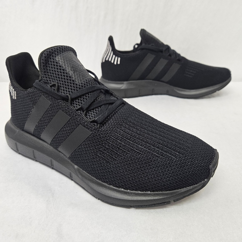 Adidas Swift Run 1.0 Running Shoes IE7477 Black Knit White Women Size 9